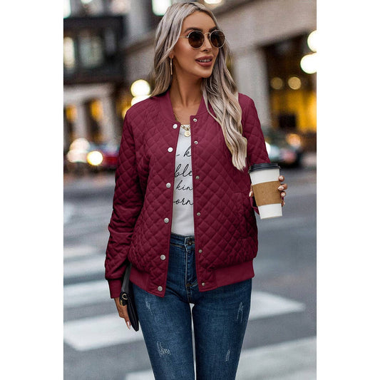 Canvas Diamond Quilted Bomber | Coat - Women's | best sellers, Coat | Elings