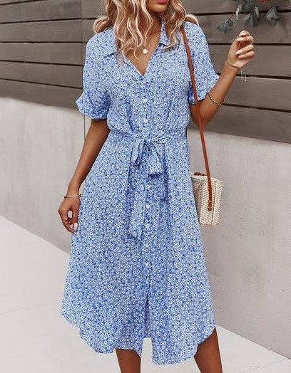 Elegant Floral V Neck Dress | Dress - Women's | Dress, LK, midi dress | Elings