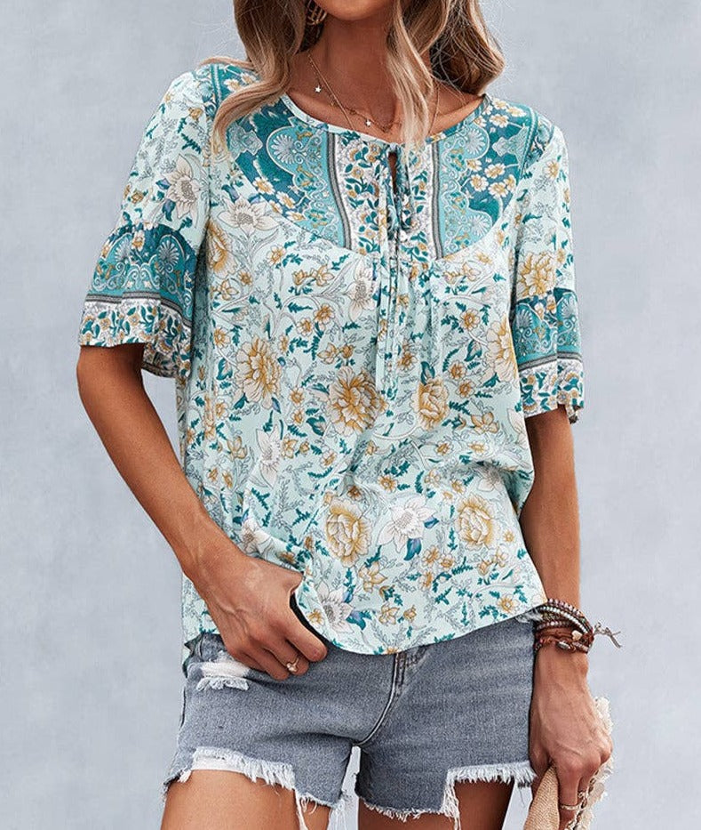 Floral Bliss Short Sleeve Top | Shirt - Women's | 2024 | Elings