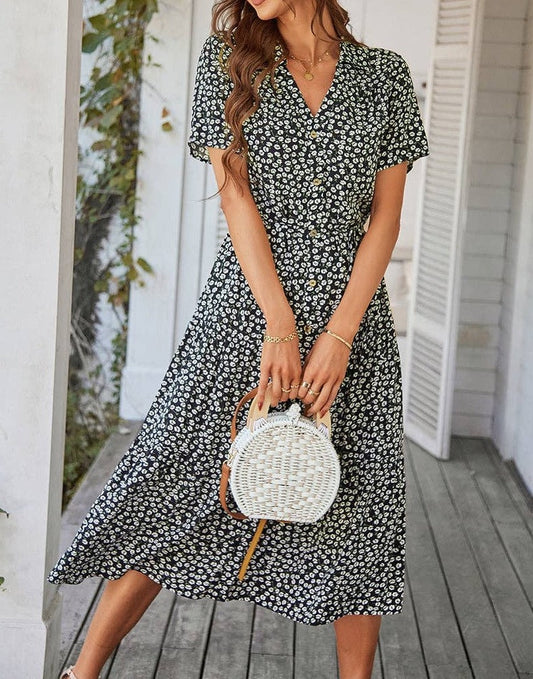 Leopard Chic Midi Dress | Dress - Women's | 2023, Dress, LK, midi dress, New Arrivals | Elings