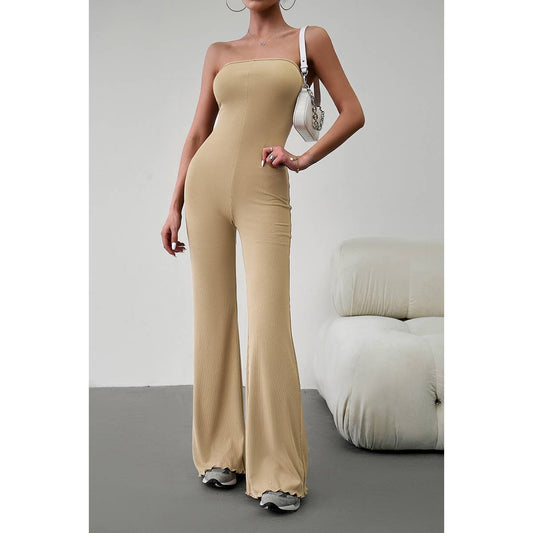 Off Shoulder Sleeveless Cross Back Jumpsuit | Jumpsuit - Women's | jumpsuit | Elings