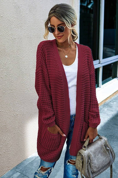 Solid Open Front Knit Cardigan | Cardigan - Women's | cardigan, Color Block | Elings