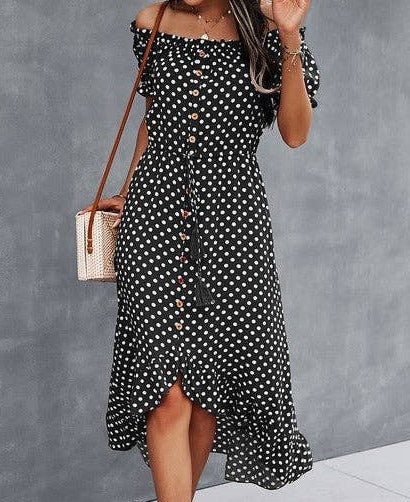 Polka Dot Ruffle Dream Dress | Dress - Women's | final sale, Sale | Elings