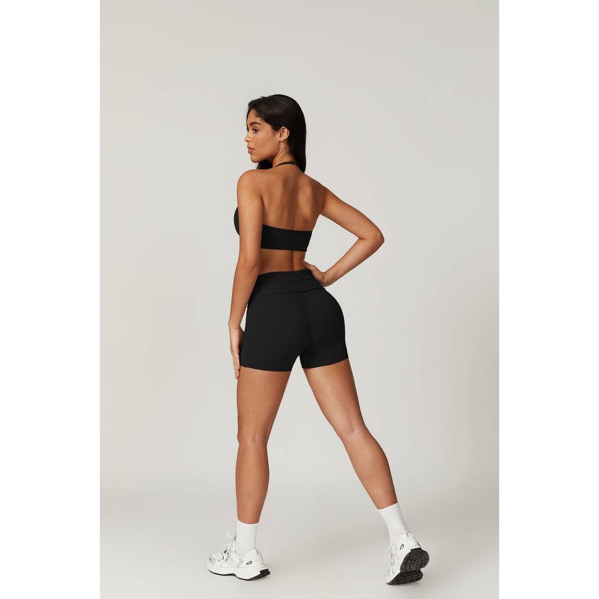 High Elastic Wide Waist Band Solid Shorts