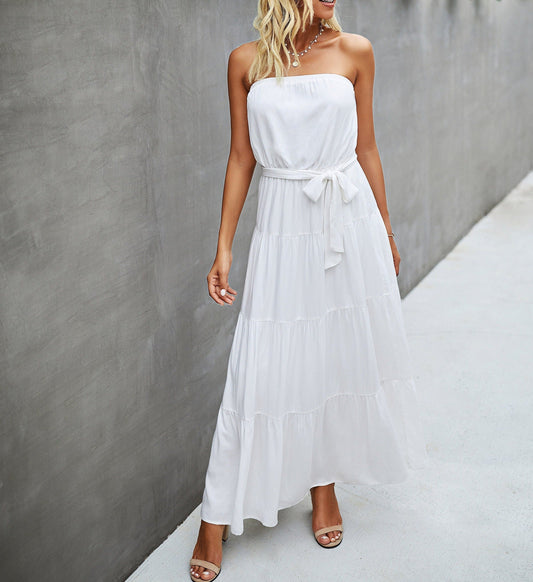 Elegant Off-Shoulder Ruffle Dress | Dress - Women's | Dress, LK, maxi dress | Elings