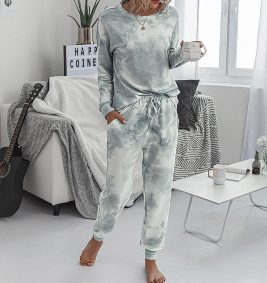 Comfy Round Neck Tie Dye Women Top and Pants Set | Lounge Set - Women's | groupon, Loungewear | Elings