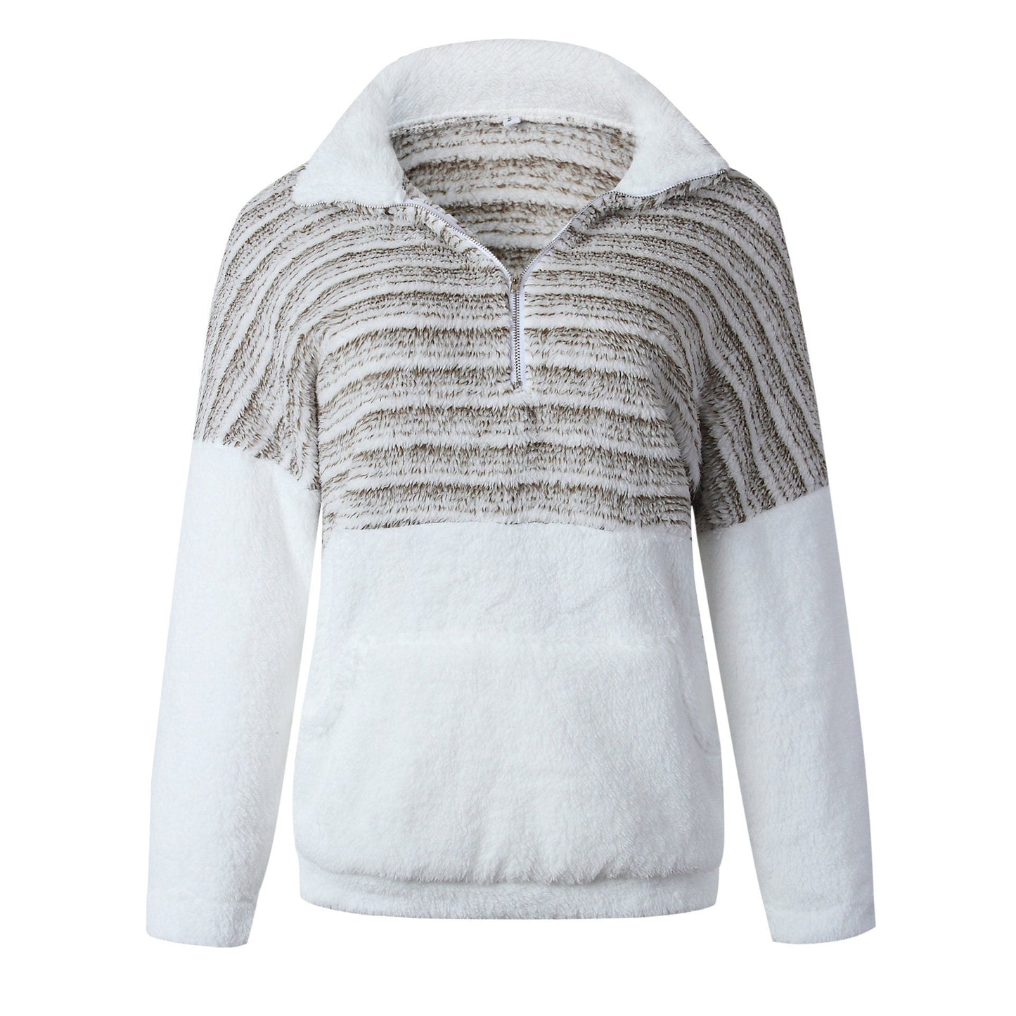 Sherpa Stripe Zip-Up