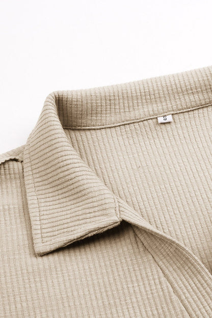 Cozy Chic V Neck Button Sweater