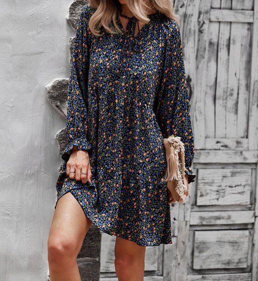 Floral V Neck Boho Dress | Dress - Women's | 2024, sale draft | Elings