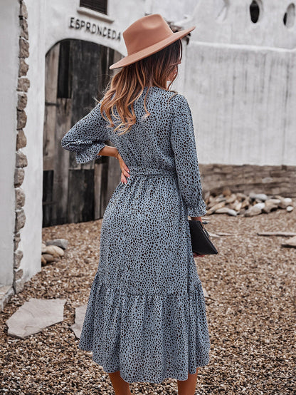 Boho Chic Polka Dot Wrap Dress