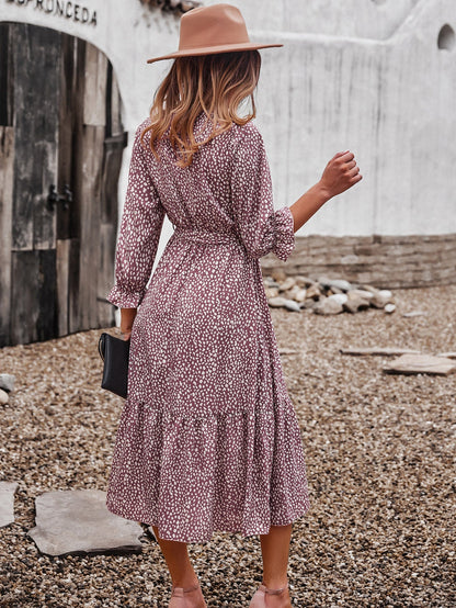 Boho Chic Polka Dot Wrap Dress