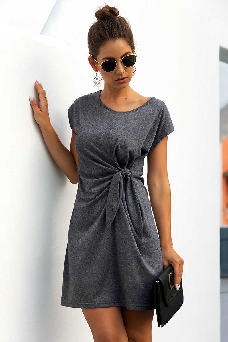 Summer Chic Knot Tee Dress