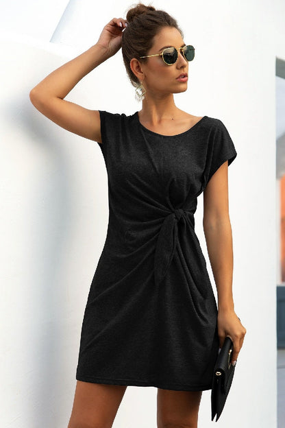 Summer Chic Knot Tee Dress