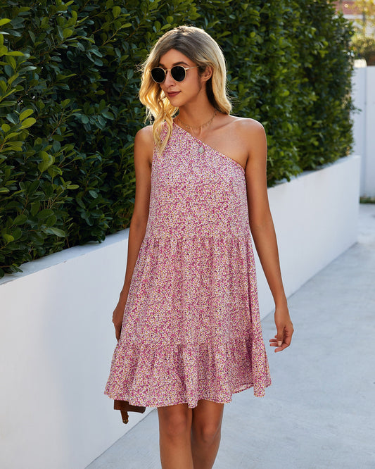 Floral Ruffle Off-Shoulder Dress | Dress - Women's | above the knee, Dress, LK | Elings