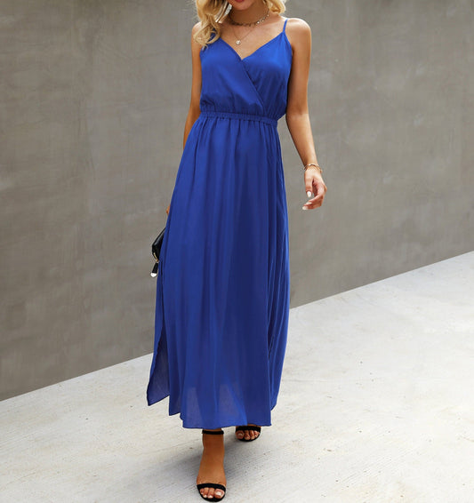 Elegant V-Neck Ruffle Maxi Dress | Dress - Women's | Dress, LK, maxi dress | Elings