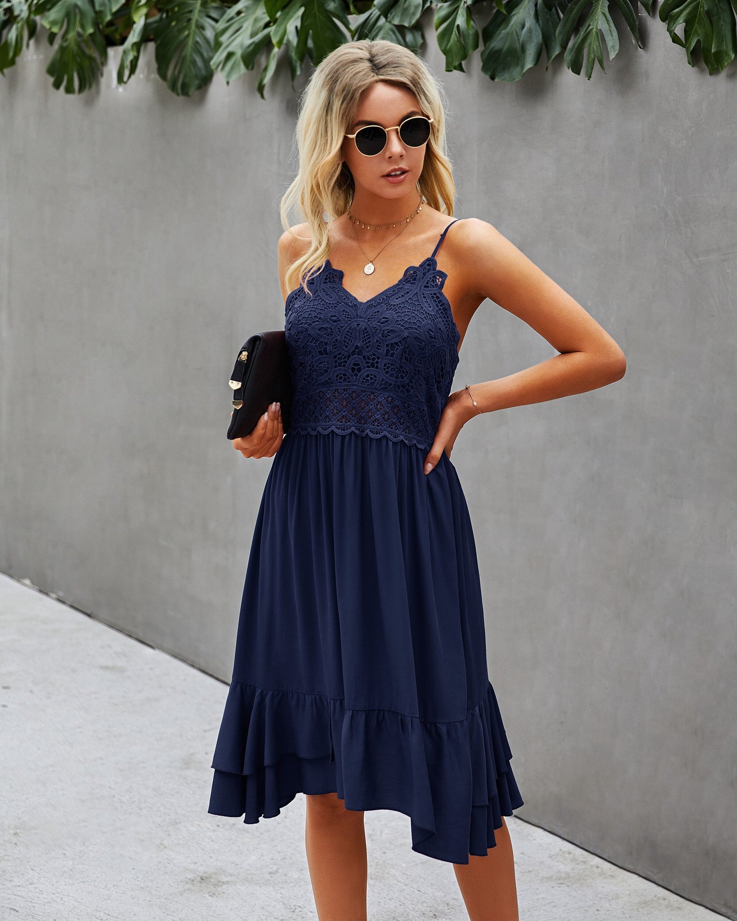 Feminine Elegance Midi Dress