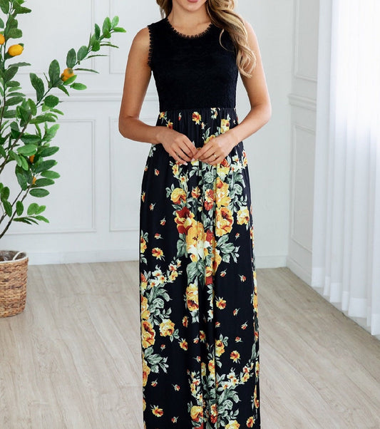 Floral Lace Maxi Dress | Dress - Women's | Dress, LK, maxi dress | Elings