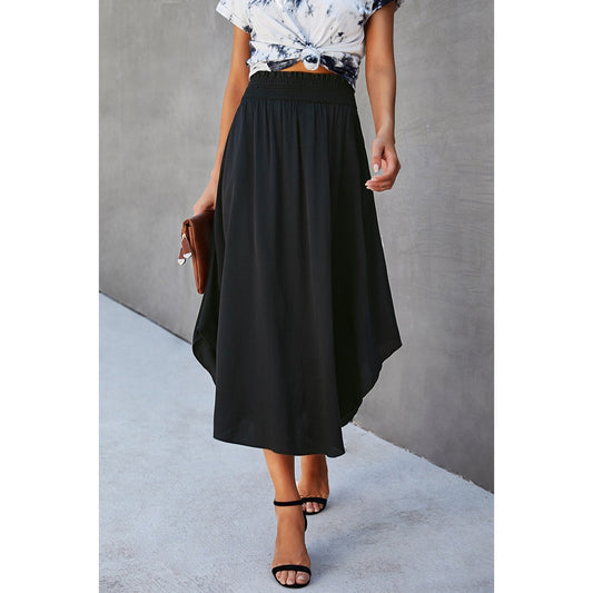 Solid Ruffled Midi Skirt | Dress - Women's | 2023, Dress, LK, midi dress, Midi Skirt, New Arrivals, Skirt | Elings