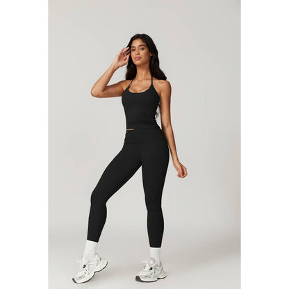 Solid Yoga Gym Fit High Ecastic Legging