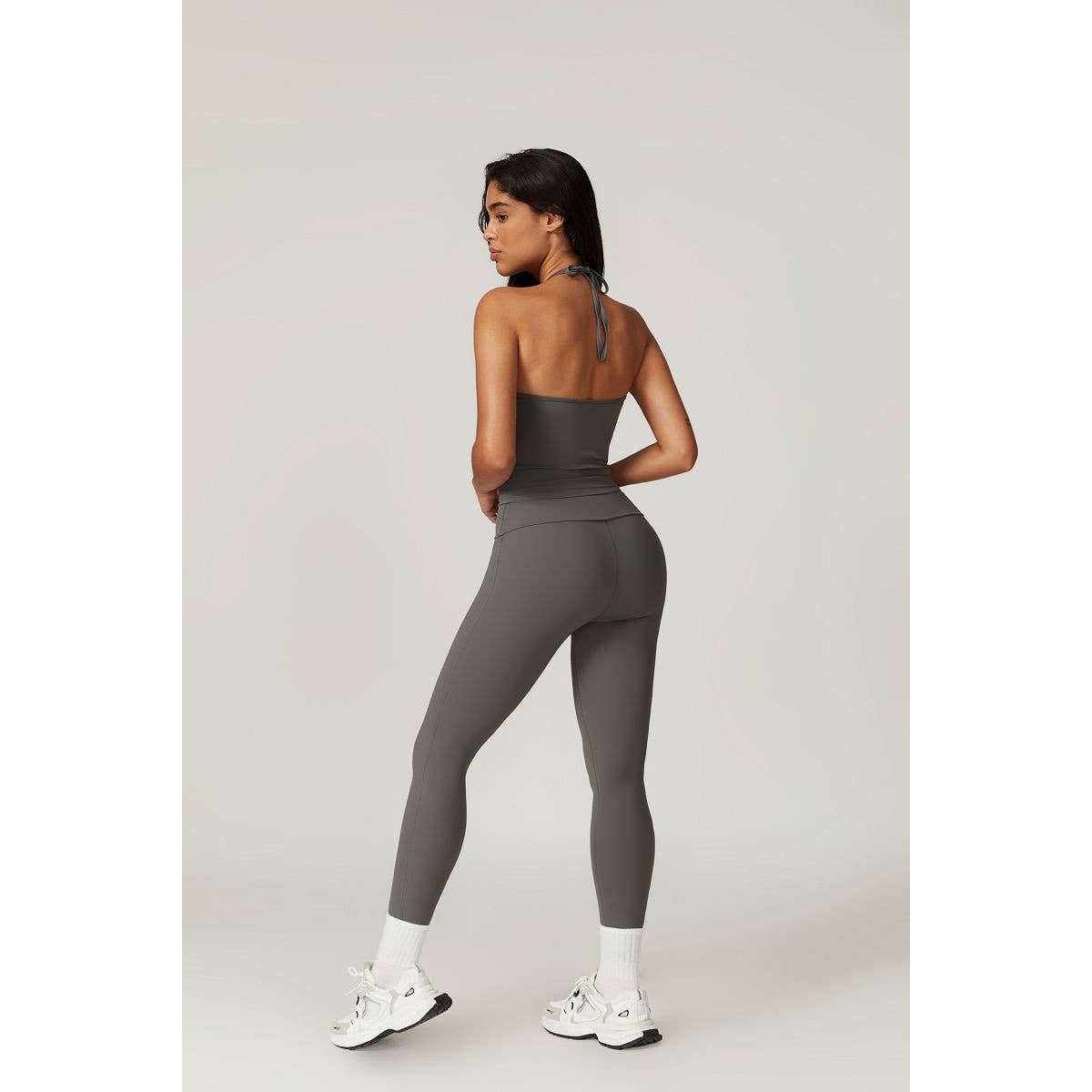 Solid Yoga Gym Fit High Ecastic Legging