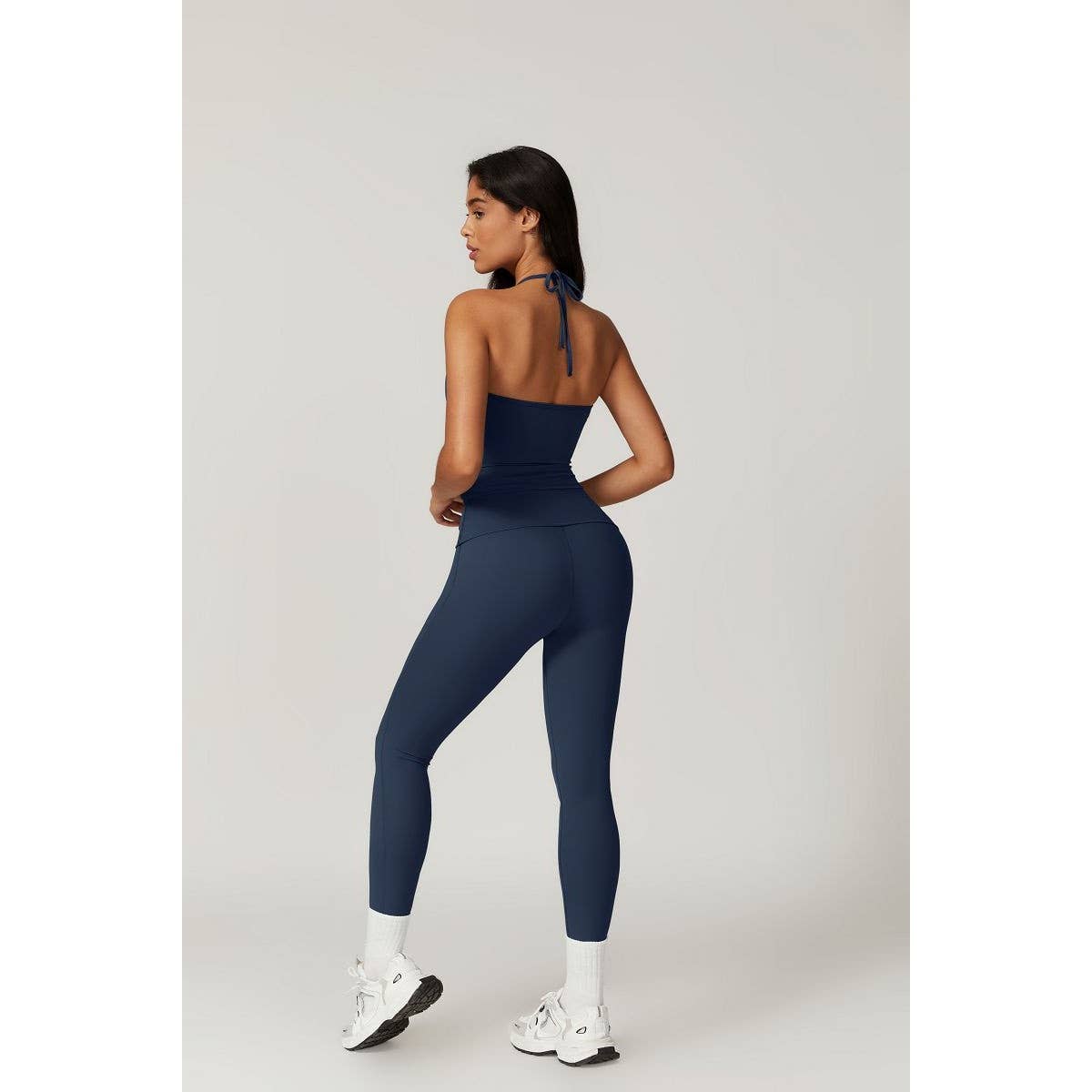 Solid Yoga Gym Fit High Ecastic Legging